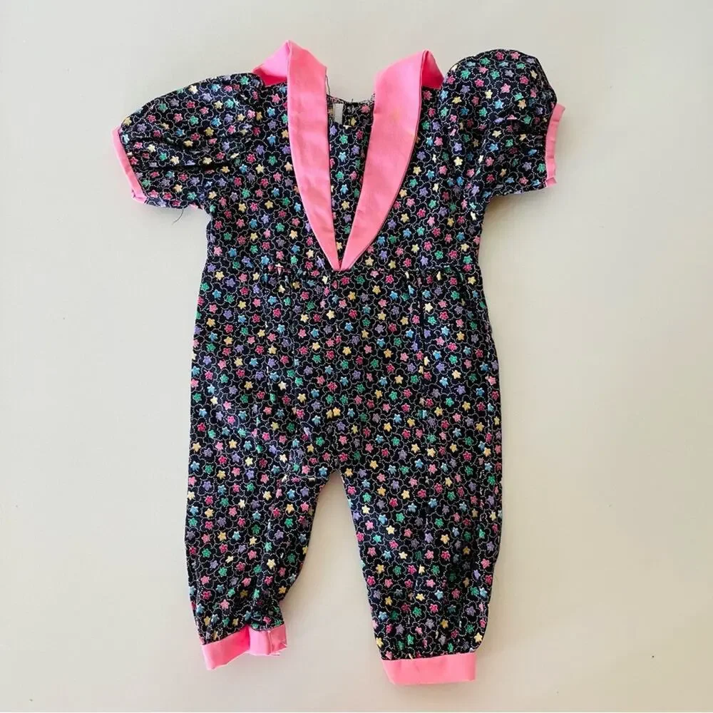 AMERICAN GIRL DOLL Blue Black Stars Americana Jumpsuit Romper Onesie Set 2